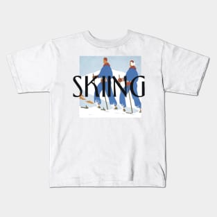 Ski Couple Kids T-Shirt